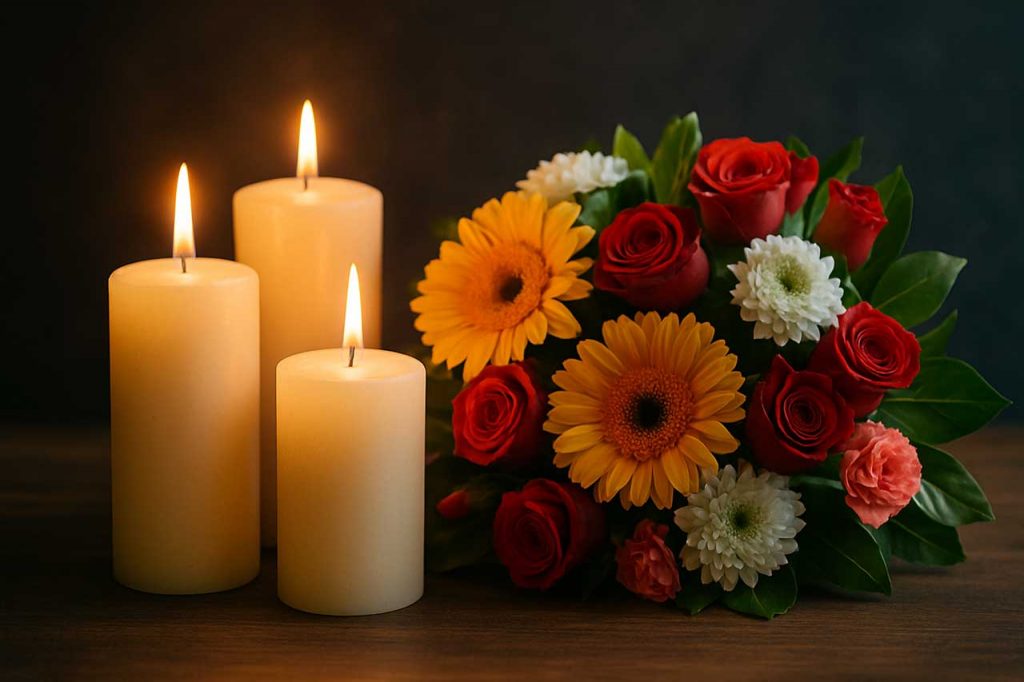 Candles and Flowers for cremation services Austell, GA