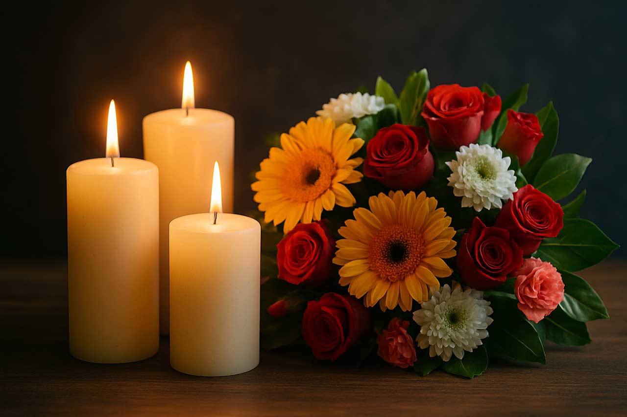 Candles and Flowers for cremation services Austell, GA